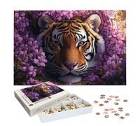 Puzzles 1500 Pieces for Adults, Tiger Jigsaw Puzzles for Adults 1500, Wooden Puzzle with Exquisite Packaging Box, Flower Jigsaws for Family Educational Games, Gifts for Women/Men, Home Decor, -7322