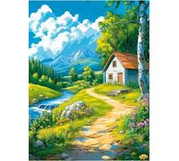 Puzzles 200 Pieces for Adults,13.8x9.8 inch Jigsaw puzzles for adults Challenging Educational Games Home Decoration Puzzle Theme: Grove Cabin Road