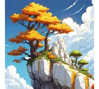 Puzzles 200 Pieces for Adults Golden Tree Cliff, Hard Impossible Jigsaws 200 pieces for adults, Educational Game Challenge Toy Colorful DIY puzzles for Home