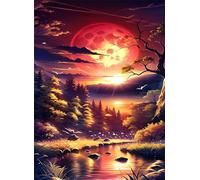 Puzzles 200 Pieces for Adults Sunrise Tree River, Puzzle Games for Adults, Educational Game Decompression, Puzzle for Adult 200 Home Decors Family Challenge Toys for Men Women Elders Seniors