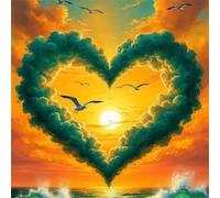 Puzzles 200 Pieces for Adults Sunset Seagulls Clouds, Hard Impossible Jigsaws 200 pieces for adults, Educational Game Challenge Toy Colorful DIY puzzles for Home