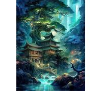 Puzzles 2000 Pieces for Adults,39.4x27.6 inch Jigsaw puzzles for adults Challenging Educational Games Home Decoration Puzzle Theme: Dream Tree Palace