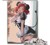Puzzles 2000 Pieces for Adults Anime Cat Maid Brain Intelligence Challenge Addictive Toys Funny Gift for Ages 14+ 70x100cm