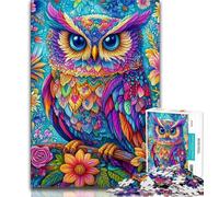 Puzzles 2000 Pieces for Adults Color Owl,Help The Brain Exercise Addictive Toys to Cultivate Patience Artists Collection,Fine Art 70x100cm