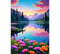 Puzzles 2000 Pieces for Adults Flower Lake Jungle, Puzzle Games for Adults, Educational Game Decompression, Puzzle for Adult 2000 Home Decors Family Challenge Toys for Men Women Elders Seniors