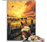 Puzzles 2000 Pieces for Adults Happy Corgi Educational Family Game with Fully Interlocking Randomly Shaped Pieces 70x100cm
