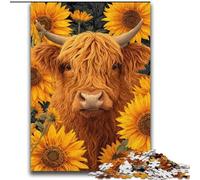 Puzzles 2000 Pieces for Adults Highland Cow Family Game Stress Reliever Difficult Challenge Suitable for Couples 70x100cm