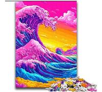 Puzzles 2000 Pieces for Adults Japanese Style Waves Stress Reliever Difficult Challenge Unique Home Decor And Gifts 70x100cm