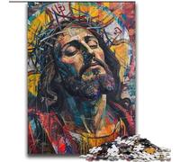 Puzzles 2000 Pieces for Adults Jesus Graffiti Family Game Stress Reliever Difficult Challenge Suitable for Couples 70x100cm