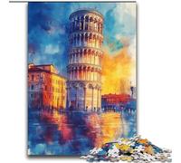 Puzzles 2000 Pieces for Adults Leaning Tower of Pisa at Sunset Educational Family Game Is Ideal As Gifts for The Whole Family for 14+ 70x100cm