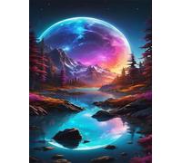 Puzzles 2000 Pieces for Adults Moon Jungle River, Puzzle Games for Adults, Educational Game Decompression, Puzzle for Adult 2000 Home Decors Family Challenge Toys for Men Women Elders Seniors