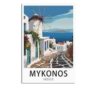 Puzzles 2000 Pieces for Adults，Mykonos Greece Family Fun Jigsaws Puzzles 2000 Pieces for Adults Gifts 100x70cm