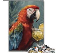 Puzzles 2000 Pieces for Adults Parrot Drinking A Drink Stress Reliever Difficult Challenge Unique Home Decor And Gifts 70x100cm