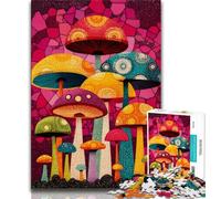 Puzzles 2000 Pieces for Adults Psychedelic Mushrooms,Help The Brain Exercise Addictive Toys to Cultivate Patience Artists Collection,Fine Art 70x100cm