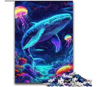 Puzzles 2000 Pieces for Adults Psychedelic Whale,Help The Brain Exercise Addictive Toys to Cultivate Patience Artists Collection,Fine Art 70X100cm