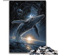 Puzzles 2000 Pieces for Adults Whales Under The Night Sky Brain Intelligence Challenge Addictive Toys Funny Gift for Ages 14+ 70x100cm