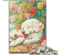 Puzzles 2000 Pieces for Teenagers Happy Golden Retriever Suitable for Ages 14 And Up Challenging Game Great Gift for Gaming 70x100cm