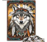 Puzzles 2000 Pieces for Teenagers Indian Wolf for And from 14 Years And over Hands-on Game Christmas Game Gifts 70x100cm