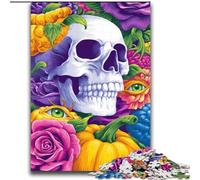 Puzzles 2000 Pieces for Teenagers Pumpkin Skeleton Family Fun Fun at Home Activities, Birthday Present,Travel Gifts, for And 14 Years Old 70x100cm