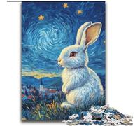 Puzzles 2000 Pieces for Teenagers Rabbit Under The Night Sky Decompressing Intellectual Educational Toy Perfect Decoration 70x100cm