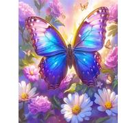 Puzzles 30 Pieces for Adults Colourful Jigsaw puzzles for adults, 30 Piece Challenging & Brainteasing Jigsaws Beautiful Decoration Puzzle, Theme:Daisy Butterfly