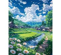Puzzles 30 Pieces for Adults Colourful Jigsaw puzzles for adults, 30 Piece Challenging & Brainteasing Jigsaws Beautiful Decoration Puzzle, Theme:Cloud Mountain Daisy