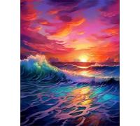Puzzles 30 Pieces for Adults Colourful Jigsaw puzzles for adults, 30 Piece Challenging & Brainteasing Jigsaws Beautiful Decoration Puzzle, Theme:Sunset Dusk Sea