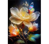 Puzzles 30 Pieces for Adults Colourful Jigsaw puzzles for adults, 30 Piece Challenging & Brainteasing Jigsaws Beautiful Decoration Puzzle, Theme:Rainbow Butterfly Flower