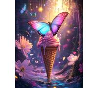Puzzles 30 Pieces for Adults Colourful Jigsaw puzzles for adults, 30 Piece Challenging & Brainteasing Jigsaws Beautiful Decoration Puzzle, Theme:Butterfly Daisy