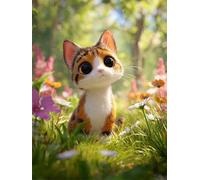 Puzzles 30 Pieces for Adults Colourful Jigsaw puzzles for adults, 30 Piece Challenging & Brainteasing Jigsaws Beautiful Decoration Puzzle, Theme:Cute Flower Cat