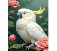 Puzzles 30 Pieces For Adults jigsaw puzzles for adults Classic Educational Challenging Games Toys Family Decoration Puzzle - White Parrot Flowers