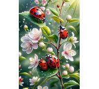 Puzzles 30 Pieces For Adults jigsaw puzzles for adults Classic Educational Challenging Games Toys Family Decoration Puzzle - Flowers Ladybugs