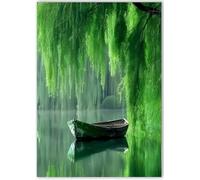 Puzzles 30 Pieces For Adults jigsaw puzzles for adults Classic Educational Challenging Games Toys Family Decoration Puzzle - Summer Willow Boat