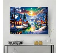 Puzzles 30 Pieces For Adults jigsaw puzzles for adults Classic Educational Challenging Games Toys Family Decoration Puzzle - Winter Riverside Village