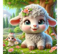 Puzzles 300 Pieces for Adults,13.8x13.8 Inch Jigsaw puzzles for adults Challenging Educational Games Home Decoration Puzzle Theme:Grove Flowers Sheep