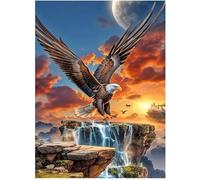 Puzzles 300 Pieces for Adults,15x10.2 inch Jigsaw puzzles for adults Challenging Educational Games Home Decoration Puzzle Theme: Sunset Cliff Eagle