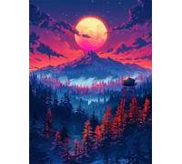 Puzzles 300 Pieces for Adults,15x10.2 inch Jigsaw puzzles for adults Challenging Educational Games Home Decoration Puzzle Theme: Moon Mountain Grove