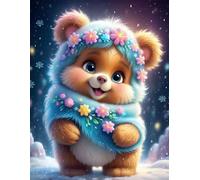 Puzzles 300 Pieces for Adults Animal Bear Flower, Puzzle Games for Adults, Educational Game Decompression, Puzzle for Adult 300 Home Decors Family Challenge Toys for Men Women Elders Seniors