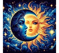 Puzzles 300 pieces for Adults jigsaw puzzles for adults 300 Piece Educational Challenge Puzzle for adults,Educational Games Decoration puzzle Sun Moon God