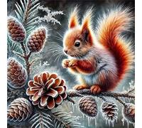 Puzzles 300 pieces for Adults jigsaw puzzles for adults 300 Piece Educational Challenge Puzzle for adults,Educational Games Decoration puzzle Winter Squirrel