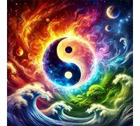 Puzzles 300 pieces for Adults jigsaw puzzles for adults 300 Piece Educational Challenge Puzzle for adults,Educational Games Decoration puzzle Space Yin Yang