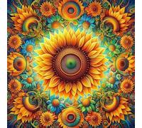 Puzzles 300 pieces for Adults jigsaw puzzles for adults 300 Piece Educational Challenge Puzzle for adults,Educational Games Decoration puzzle Mandalas Sunflowers