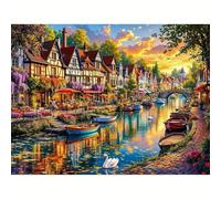 Puzzles 300 Pieces For Adults jigsaw puzzles for adults Classic Educational Challenging Games Toys Family Decoration Puzzle - Rural Town Shops
