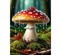 Puzzles 300 Pieces For Adults jigsaw puzzles for adults Classic Educational Challenging Games Toys Family Decoration Puzzle - Rainy Day Mushroom Ladybug