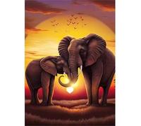 Puzzles 300 Pieces for Adults, Sunset Animal Elephant Jigsaw Puzzle for Adult, Challenging & Brainteasing puzzle Games, jigsaw puzzles for adults 300 for Home Decor Gifts 15 x 10.2 inch
