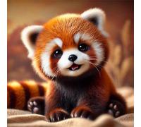 Puzzles 35 Pieces for Adults,4.7x4.7 Inch Jigsaw puzzles for adults Challenging Educational Games Home Decoration Puzzle Theme:Red Panda