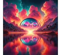 Puzzles 35 Pieces for Adults,4.7x4.7 Inch Jigsaw puzzles for adults Challenging Educational Games Home Decoration Puzzle Theme:Sunset Cloud Reflections