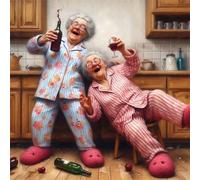 Puzzles 35 Pieces for Adults Drunken Sisters, 12x12inch/30x30cm jigsaw puzzles for adults 35, Puzzle Classic Educational Games Beautiful Decoration puzzle