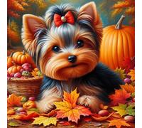Puzzles 35 pieces for Adults jigsaw puzzles for adults 35 Piece Educational Challenge Puzzle for adults,Educational Games Decoration puzzle Autumn Dog Pumpkin