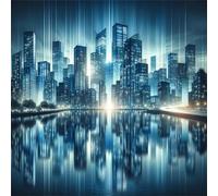 Puzzles 35 pieces for Adults jigsaw puzzles for adults 35 Piece Educational Challenge Puzzle for adults,Educational Games Decoration puzzle City Reflections Scenery
